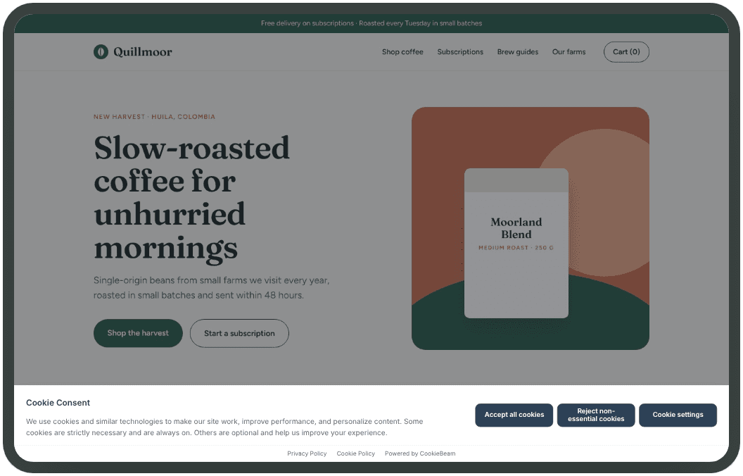 Full-width bar: A slim bar along the bottom that keeps the page in view.